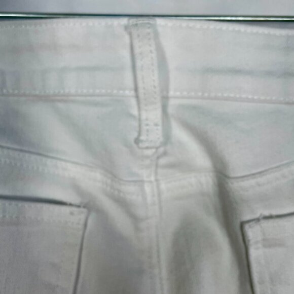 Chico’s So Slimming Girlfriend Slim Leg Ankle Jean Embroidered Floral White 10R - Picture 10 of 13